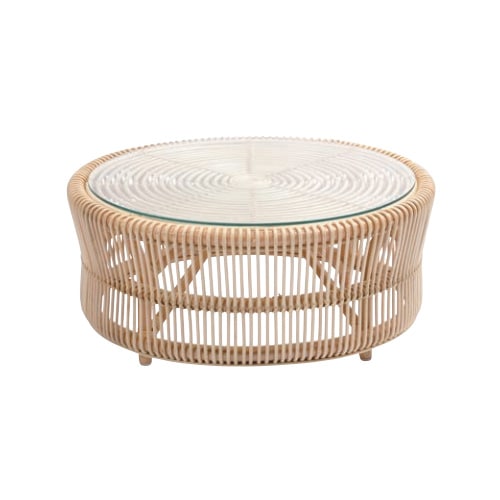 ラタンテーブル 籐製テーブル ラタン家具 モダン和風 ガラス