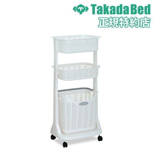 ランドリーバスケット 2段 キャスター付き ランドリーラック 脱衣カゴ