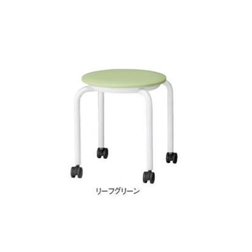 スツール キャスター付き ビニールレザー張り 肘なしチェア 背なしチェア スタッキングチェア 食堂 ロビー 施設 学校 チェア 椅子 JBM