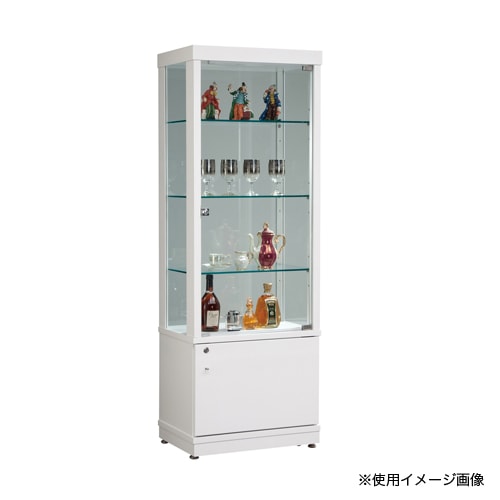 ガラスコレクションケース 4段 キャスター付き ディスプレイケース