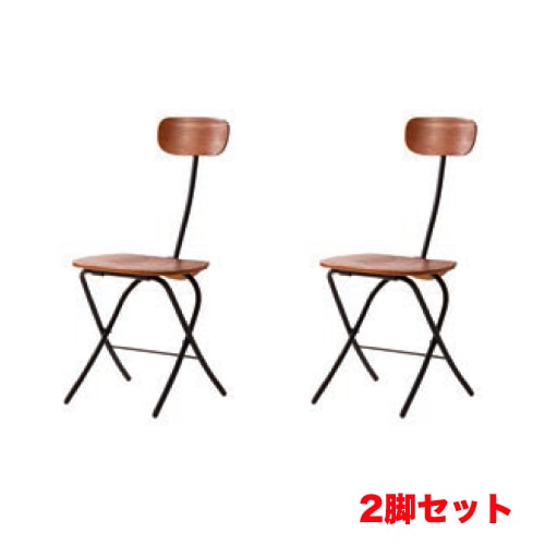 折りたたみチェア 2脚セット ビニールレザー オフィスチェア