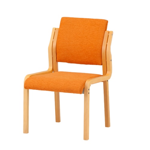 ダイニングチェア 介護椅子 肘付き 木製 布 FVM-5A（商品番号：hfvm-5a