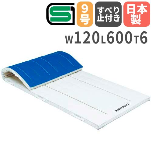体操マット 6cm厚 9号帆布 120×600×6cm 合成スポンジマット 体育マット