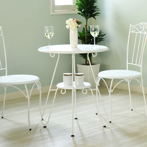 ヨーロッパ風 ロートアイアン 家具 カフェテーブル 丸 テーブル 幅60cm