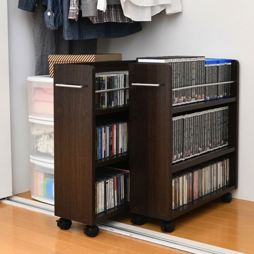 押入れ収納 キャスター付き 本棚 ワゴン FF-7526（商品番号：fff-7526