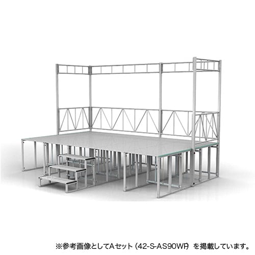 ステージ ステージセット バックパネル Eセット 朝礼台 指揮台 演台