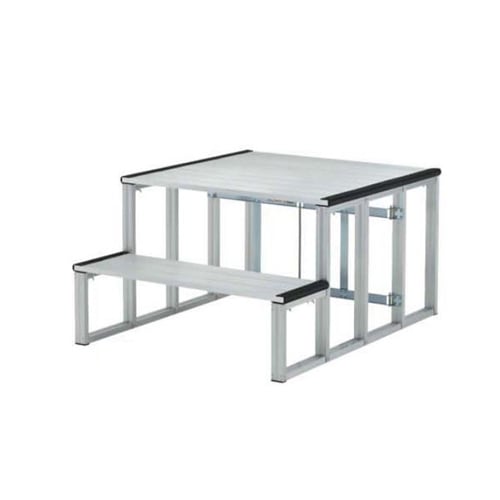 朝礼台 アルミ製 折りたたみ式 指揮台 演説台 式典 運動会 学校行事 工場 簡単組立 選挙 イベント 設備 備品 グラウンド 教育施設 運動施設 AL-CL 通販