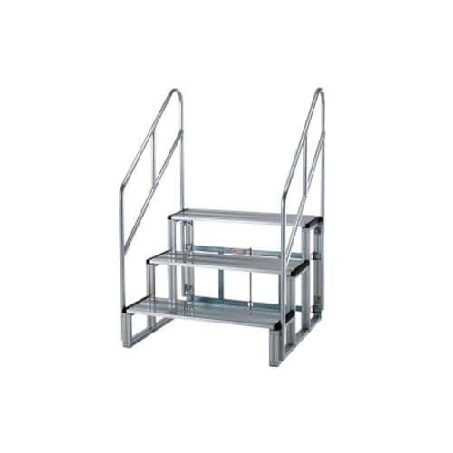 ステップ 3段 手すり付き 折りたたみ式ステージ用階段 オプション 昇降用階段 舞台用ステップ 舞台 ステージ コンサート 演劇 学校行事 イベント SYS3T 通販