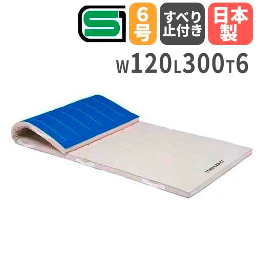 体育マット 抗菌マット 幅120×長さ300×厚さ6cm SG基準認証品 体育 体操