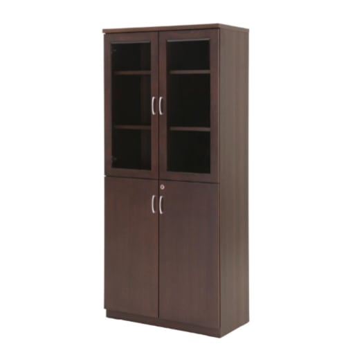 書棚 本棚 キャビネット 木製 下部扉錠付 SVP-28BS