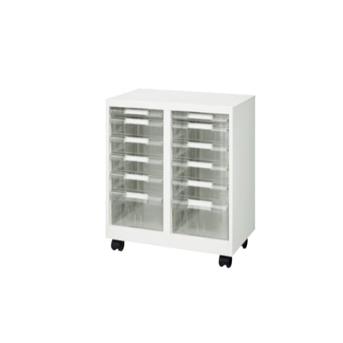 レターケース 2列コンビワゴン キャスター付き ワゴン 引出収納 オフィス収納 収納家具 オフィス用品 A4判 2列浅型1段・深型4段・超深型1段 A4-2125ETW 通販