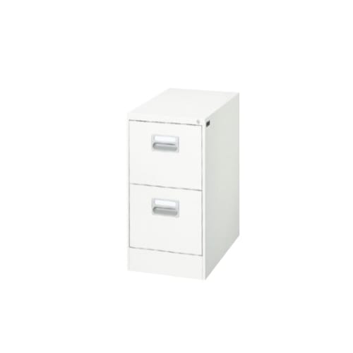 ファイリングキャビネット 2段 ホワイト A4 ファイリング A4-2W（商品