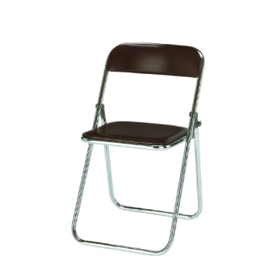 さな 椅子1脚 パイプ椅子 メッキ脚タイプ スライド式折りたたみイス オフィス家具