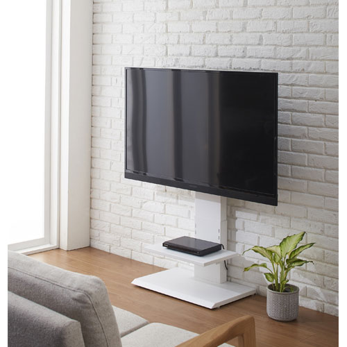 テレビスタンド テレビ台 壁 壁掛け風 スタイリッシュ 高さ調整 5段階