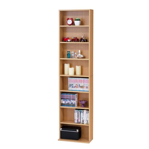 本棚 文庫本棚 シェルフ スリム 薄型設計 収納 CD収納 DVD収納 文庫本