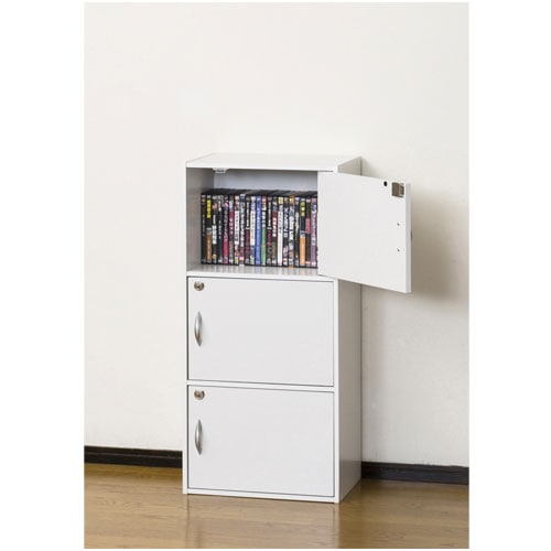 マルチカラー 3段ローチェスト マルチカラーボックス3D【NEST.】3ドアタイプ ホームテイスト