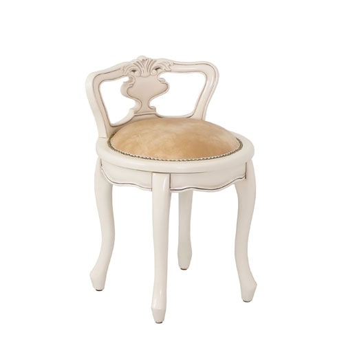 ラウンドチェア 背付 回転式 高級感 上品 優雅 手彫り 繊細 スタイリッシュ 木製 アンティーク 天然木 おしゃれ マホガニー ヴァーサ