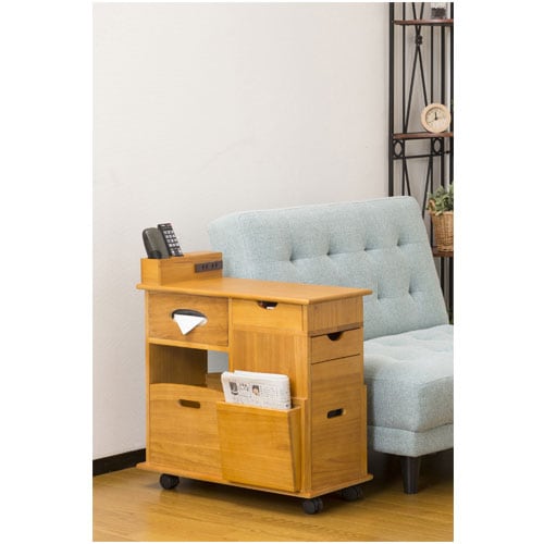 ソファサイドワゴン ナイトテーブル ソファサイドテーブル キャスター