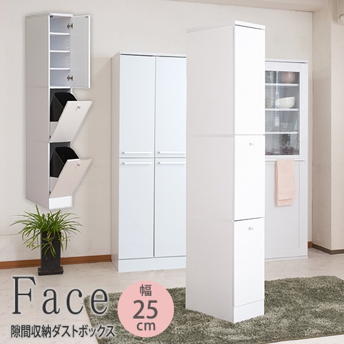 ゴミ箱 幅25cm ホワイト ごみ箱 ダストボックス FY-0050（商品番号：15