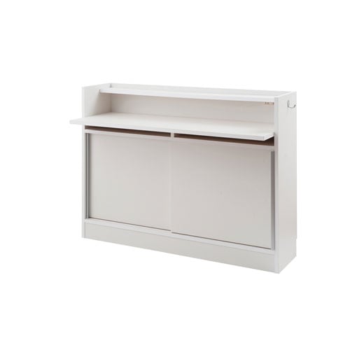 カウンター下収納 デスク 作業台付収納 幅120cm ホワイト no-0128