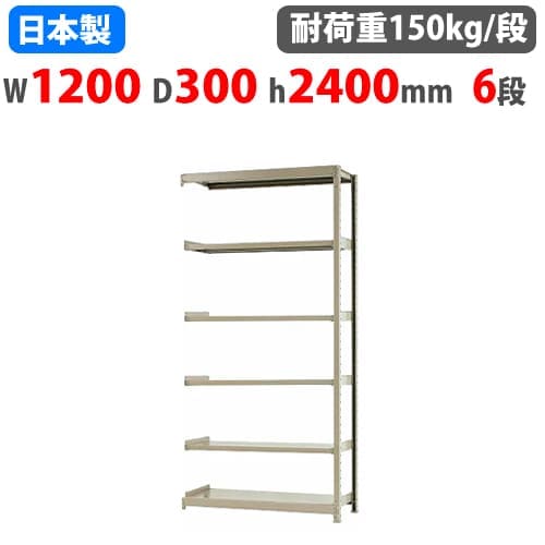 連結用 スチールラック 幅180×奥行60×高さ180cm 4段 150kg/段 ボトル 