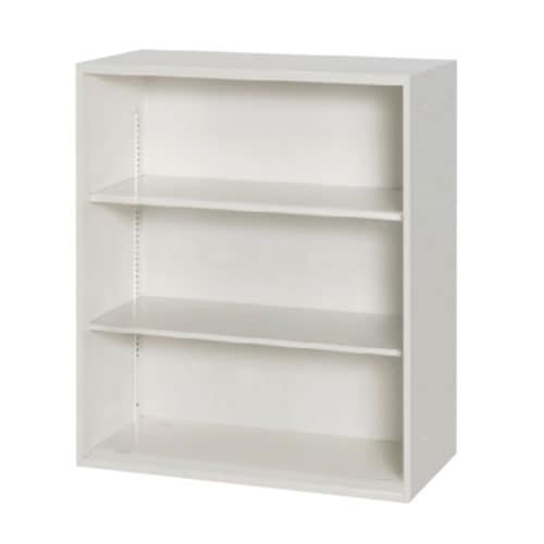 オープン書庫 3段 キャビネット 幅900×奥行450×高さ1050mm 上下兼用 SSN45-10K-W