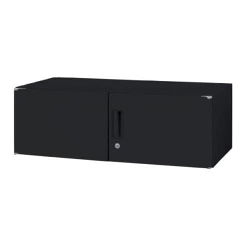 上置書庫 両開き キャビネット 幅900×奥行450×高さ300mm 鍵付き SSN45-03H-B