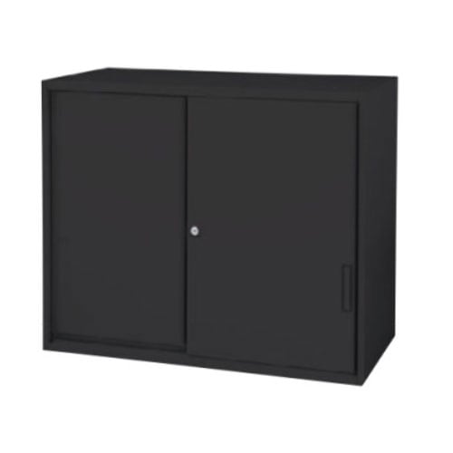 引戸書庫 2段 引き違い書庫 幅900×奥行450×高さ750mm 上下兼用 SSN45