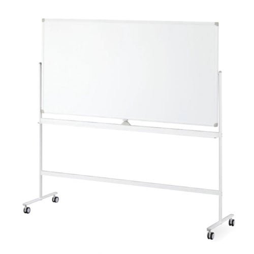 ホワイトボード 脚付き 両面 白板 1200×900mm 無地 KJWR-1290（商品
