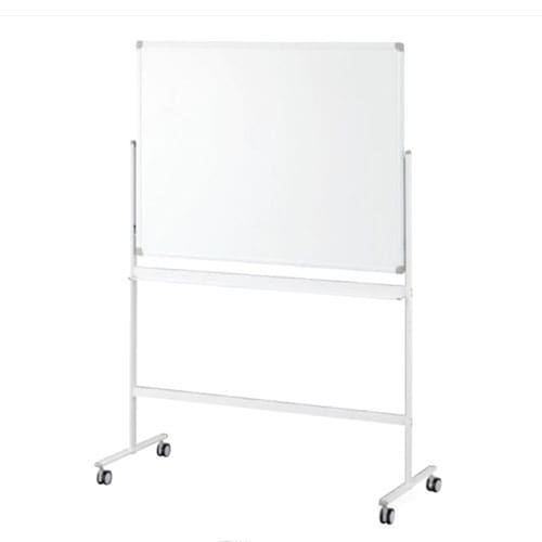 ホワイトボード 脚付き 1200×1200mm 片面 無地 スチール 縦型