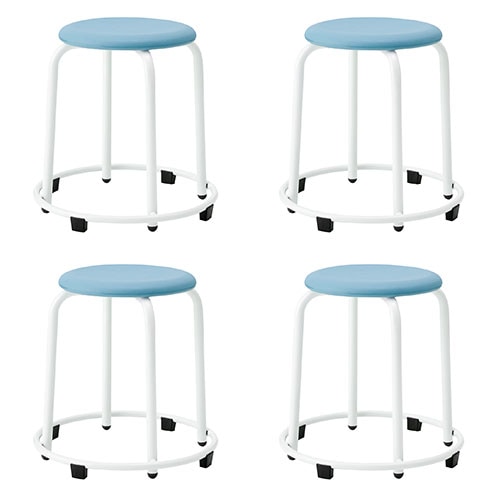 スツール 4脚セット 丸椅子 CRS-42PS4S（商品番号：59-crs-42ps4s）の