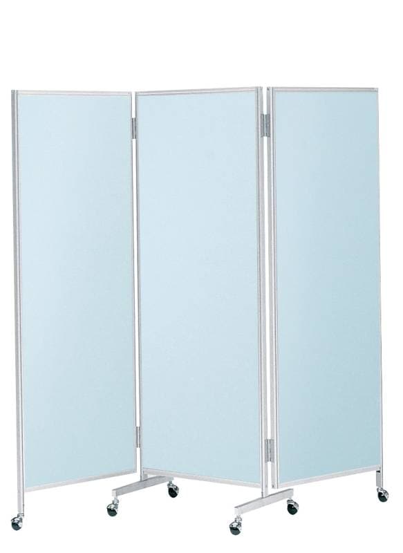 抗ウイルス 三つ折りパーテーション 三つ折衝立 幅1800×高さ1720mm キャスター付き VNR-66K