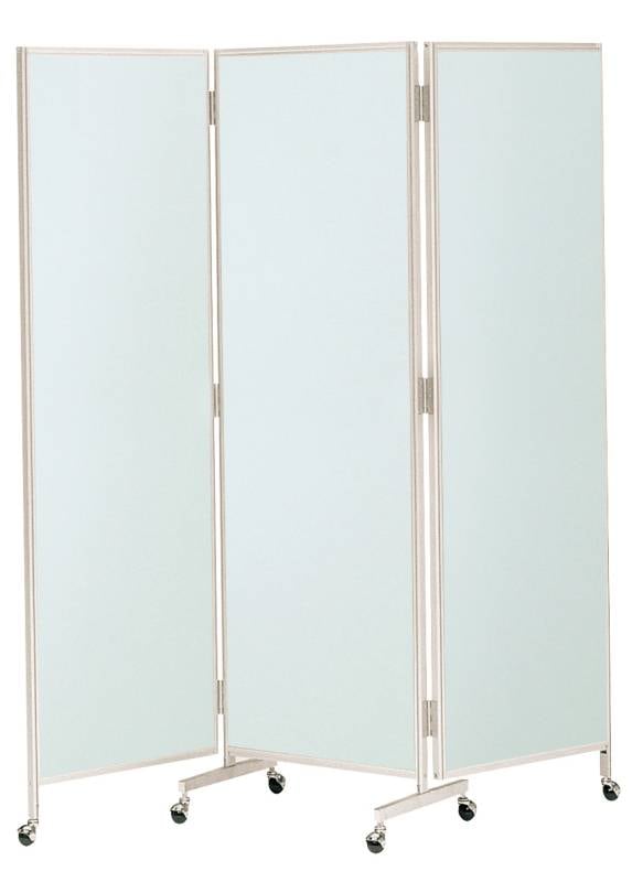 抗ウイルス 三つ折りパーテーション 三つ折り衝立 幅1800×高さ2000mm キャスター付き VNR-88K