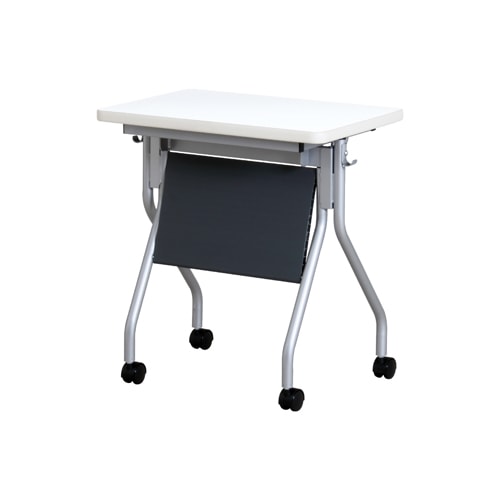 抗ウイルス 会議テーブル 跳ね上げテーブル 幅650×奥行450×高さ700mm 幕板付き VAHM-JM6545