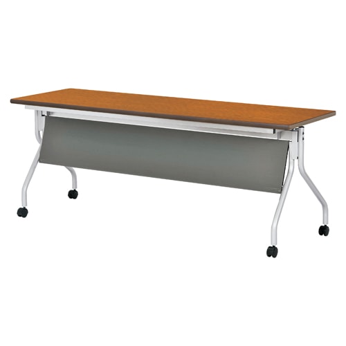 抗ウイルス 会議テーブル フォールディングテーブル 幅1800×奥行600×高さ700mm 幕板付き VAHM-JM1860