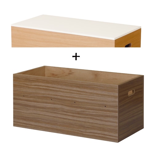 収納ボックス 木箱 天板 2点セット 収納付きテーブル 幅900×奥行450mm