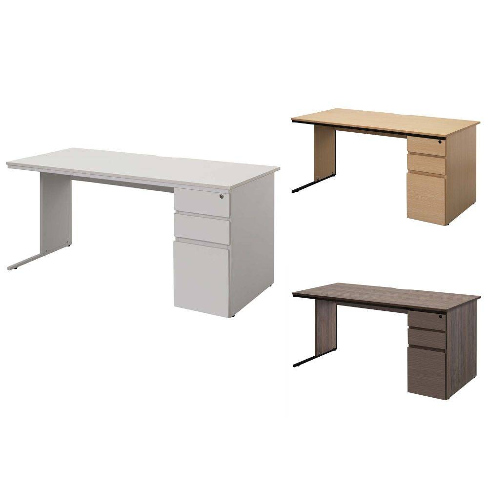 オフィス机 オフィスデスク 片袖机 送料無料】 スチールデスク 片袖机 引き出し 幅1400×奥行700×高さ700mm