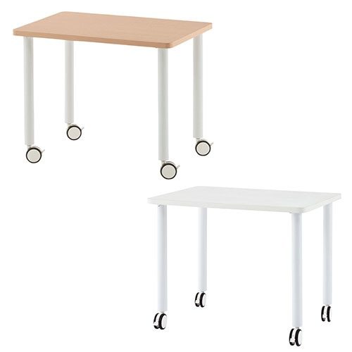 サイドテーブル サイドデスク 幅800×奥行555×高さ635mm キャスター付き