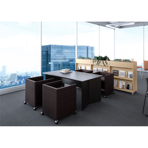 応接セット 5点 4人用 応接会議セット GZPLT-1690DBS（商品番号：68