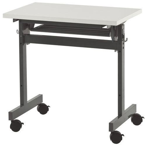 会議用テーブル フォールディングテーブル 幕板なし 幅700×奥行450×高さ700mm 棚付き SHFT-0745-4WH