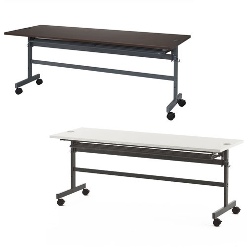会議用テーブル フォールディングテーブル 幕板なし 幅1800×奥行600×高さ700mm 棚付き SHFTL-1860