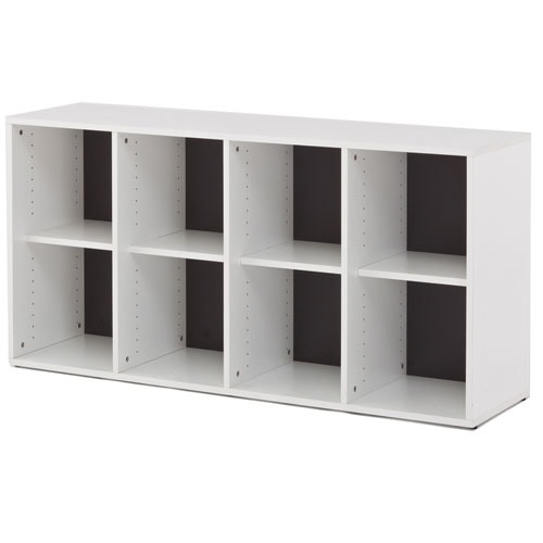 書庫 4列2段 キャビネット シェルフ SHWKS3-42WGY2