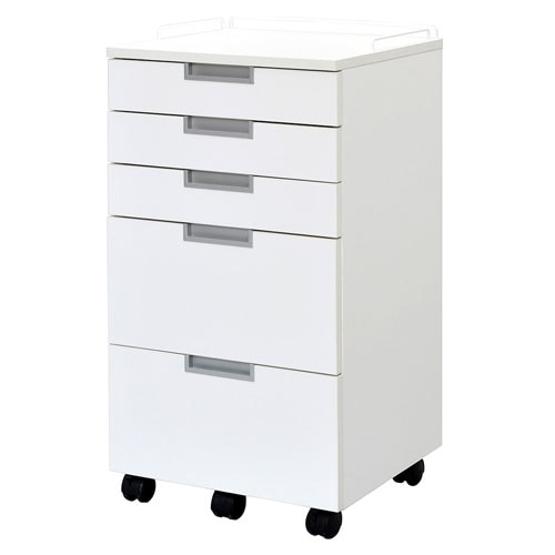 ワゴン 5段 歯医者 病院 幅452×奥行420×高さ840mm RFCA-DT5WH（商品