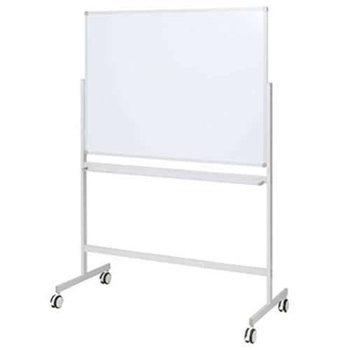 ホワイトボード 脚付き ホーロー 1200×900mm 片面 無地 キャスター付き SHWBH2-1290ASWH2L