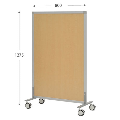 パーテーション パーティション キャスター脚 幅800×高さ1275mm ナチュラル 衝立 SHSCR-NALCA