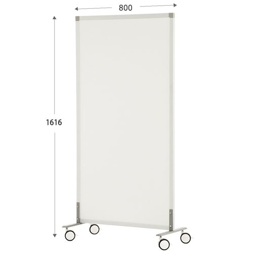 パーテーション パーティション キャスター脚 幅800×高さ1616mm ホワイト 衝立 SHSCR-WHCA
