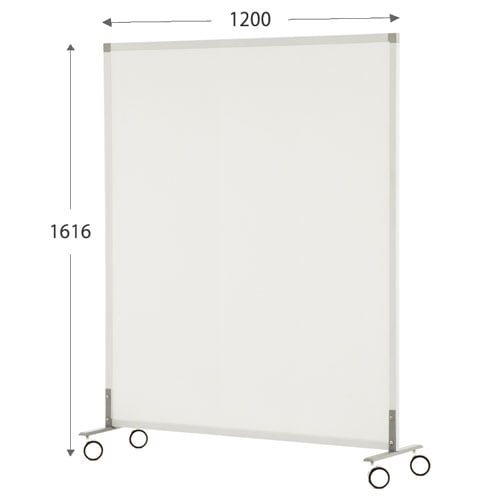 パーテーション パーティション キャスター脚 幅1200×高さ1616mm ホワイト 衝立 SHSCR-WHWCA