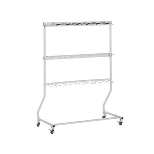 モップハンガー モップ収納ラック 幅962×奥行490×高さ1273mm キャスター付き CE-491-510-0