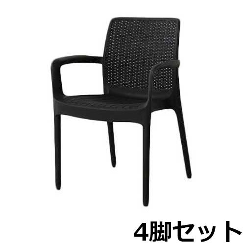 ポアレサイドチェア  6脚セット ガーデンチェア 6脚セット スタッキングチェア ダイニングチェア