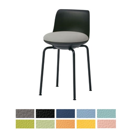 オカムラ ピルエット スチール脚チェア ビニールレザー オフィスチェア L122FB-FY-P